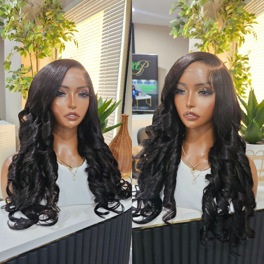 Vivian 24-Inch Glueless Body Wave Custom Unit | 6x6 Closure | Side Part